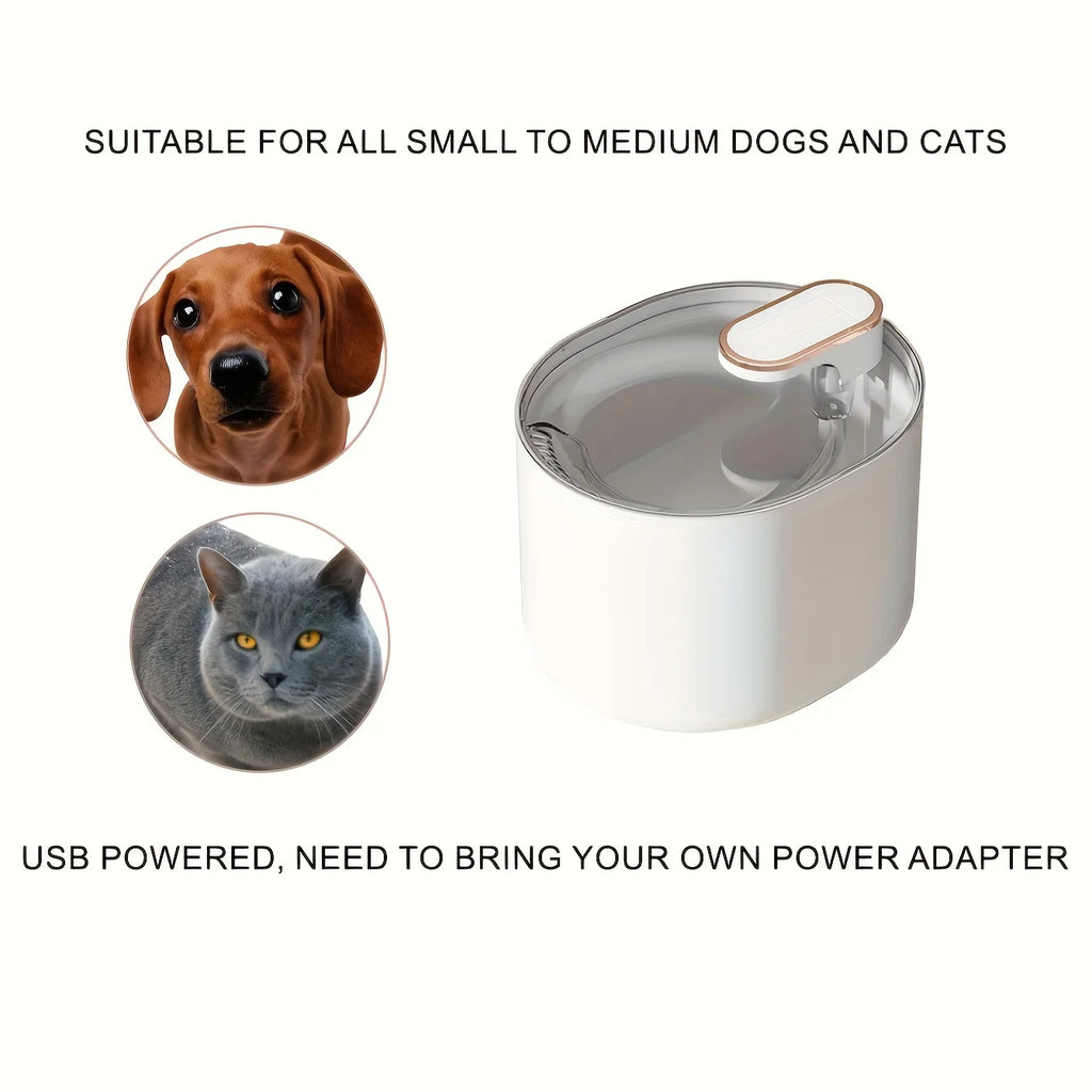 3L Automatic Smart Cat Water Fountain With LED Lights for Water Shortage Alert USB Rechargeable Cat Drinking Dispenser
