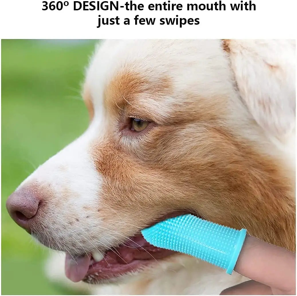 Pet Finger Brush Soft Dog Toothbrush Teeth Cleaning Tools Bad Breath Care Non-toxic Silicone Dog Brush Teeth Set Dog Products