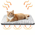 Luxurious Modern Self-Warming Cat Bed Winter Anti-Slip Solid Pattern Pet Heating Pad Soft Warm Dog Mat for Indoor Use