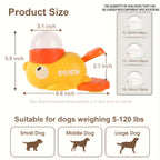 Interactive Toys Duck Shaped Cartoon Dog Food Dispenser Toy Manual Press Feeder for Small Medium Dogs Plastic Puzzle Toy for Dog