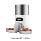 4.5L Smart Pet Feeder APP Control Automatic Pet Feeder Dispenser 304 Stainless Steel With Recording Timing Pet Feeding Bowl