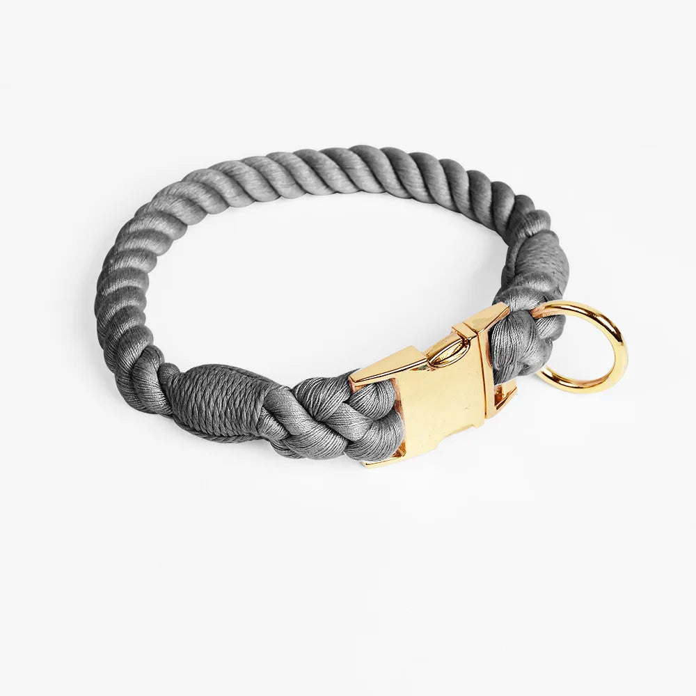 Large Medium Small Dog Products Personalized Pet Bow Tie Color Gradient Collar Metal Buckle Alloy D-Hook Polyester Cotton