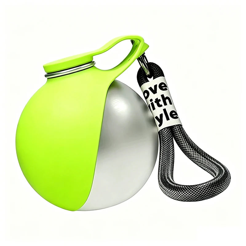 Custom LOGO 285ml Portable Dog Water Bottle Outdoor Pet Water Dispenser Dog Water Bottle Foldable Stainless Steel OEM ODM