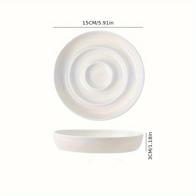 Ceramic Slow Feeder Bowl Basic Bowls for Healthy Eating Protects Cervical Spine Non-Tip Design for Kittens for Small Dog Breeds