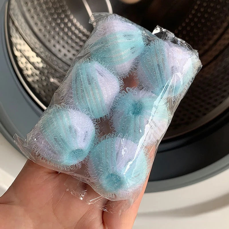 6 Pack Pet Hair Remover Catcher Washer Dryer Balls Washing Machine Laundry Ball Pet Hair Remover for Washing Machines