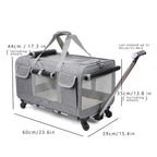 Foldable Pet Cat Bag Tie Rod Bag Large Capacity Pet Carrier Bag Breathable Comfortable Portable Pet Dog Carrier Cat Dog Products