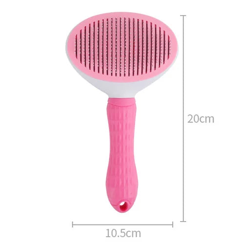 Pet Dog Hair Remover Brush Cat Comb Grooming and Care Dog Brush Stainless Steel Comb for Long Hair Dogs Self Cleaning Pet Brush