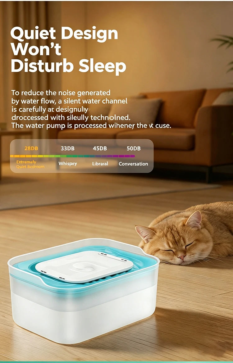 Custom 8L Large Capacity Automatic Cat Water Fountain for Dogs USB Quiet Dog Water Fountain Wholesale Pet Drinking Fountain