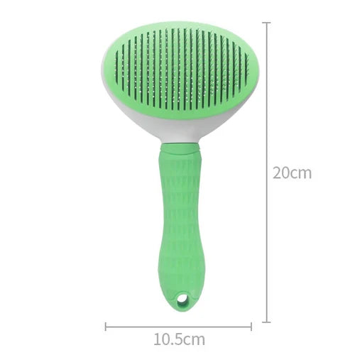 Pet Dog Hair Remover Brush Cat Comb Grooming and Care Dog Brush Stainless Steel Comb for Long Hair Dogs Self Cleaning Pet Brush
