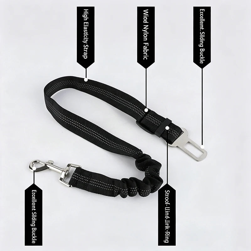 Adjustable Dog Car Seat Belt Nylon Lead Dog Leash Backseat Safety Belt Dog Harness Pet Collars Pet Accessories