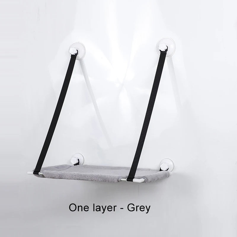 Double Layers Cat Hammock Window Indoor Cats Seat Shelves Kitten Limbing Frame Strong Suction Cups Bearing 25kg Cat Products
