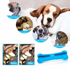 Dog Chew Toy Toothbrush Rubber Puppy Dog Molar Tooth Stick Pet Toys Teeth Cleaning Nontoxic Natural Dental Care for S/M Size Dog