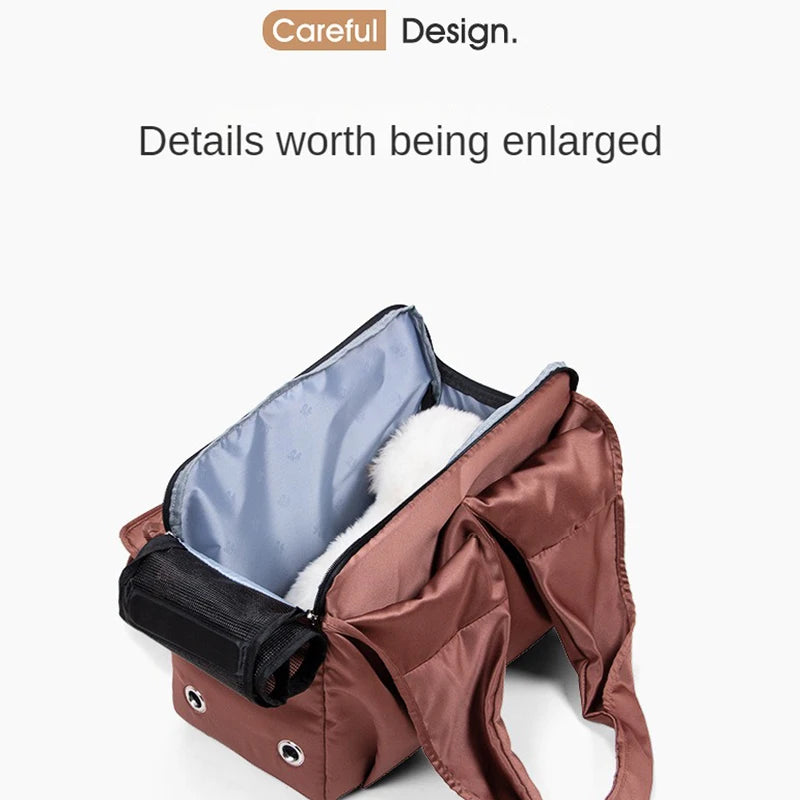 Portable Pet Carrier Bag Large Capacity Handbag Comfort Pet Shoulder Bag Sling Outdoor Travel Pet Designer Dog Cat Carrier Bag
