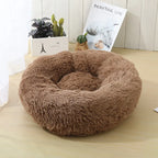 Round Cat Beds House Soft Long Plush Pet Bed for Dog Bed Basket Pet Product Cushion Cat Mat Animal Sleeping Sofa