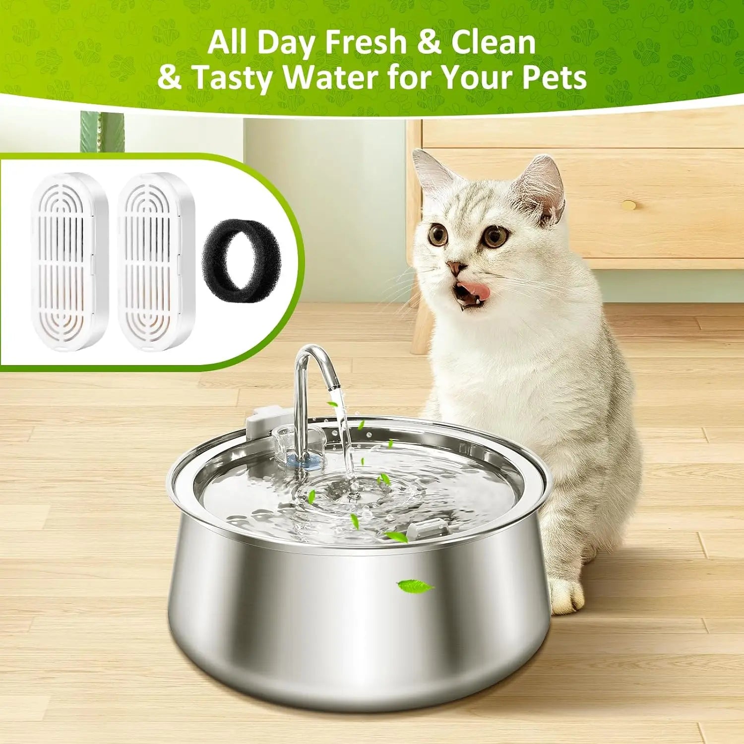 6 Pack Replacement Filters Sponges for Automatic Pet Water Fountain Cat Water Fountain Filter Replacement for Cats and Dogs