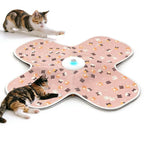 Interactive Cat Toy Automatic Cat Toys for Indoor Cats Hide Seek Cat Toy with Motion Activated Moving Feather USB Rechargeable