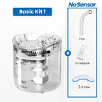 2L Portable Transparent Automatic Pet Water Dispenser Smart Cat Water Fountain Sensor Eco-Friendly Plastic Ultra Silent Charge