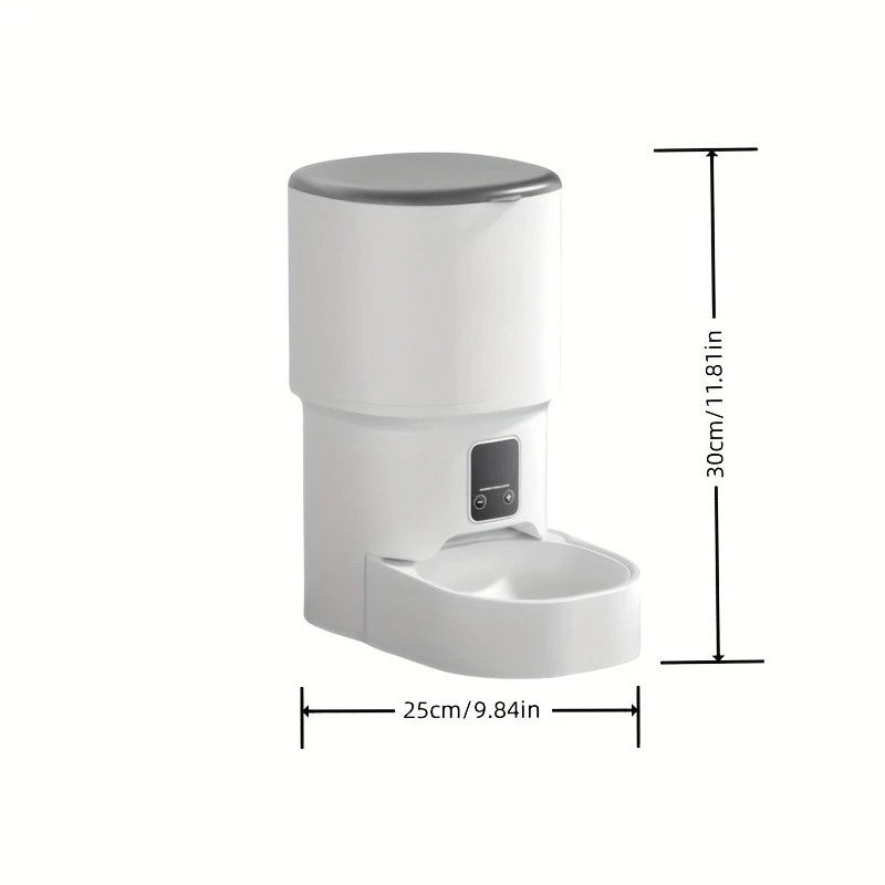 Smart Durable Plastic Automatic Cat Feeder with WiFi Control 4L Large Capacity Moisture-Proof Design Remote Feeding APP Control
