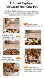 2026 OEM 4L Automatic Pet Feeder with Camera Smart Pet Feeder Mult-Cats AI Identification Generate Comics Dog Dry Food Dispenser