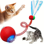 Wholesale Indoor Cat Interactive Ball Toy With Elastic Net Tail Automatic Moving Ball Toy Activation Electric Cat Toy