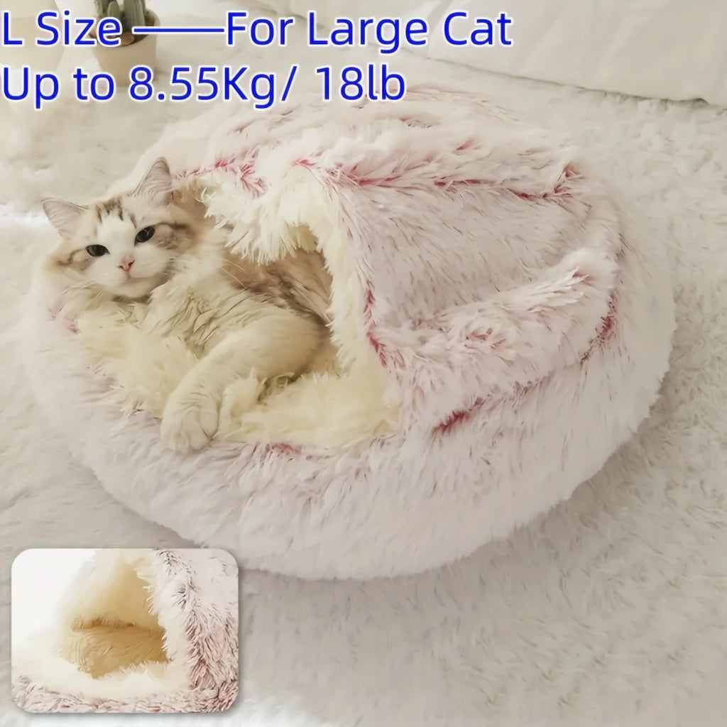 Summer All Seasons Round Shape Long Plush Warm Cozy Comfy Pet Dog & Cat Bed Large Dog Cushion