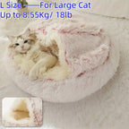 Summer All Seasons Round Shape Long Plush Warm Cozy Comfy Pet Dog & Cat Bed Large Dog Cushion