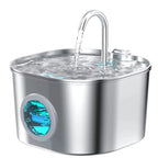 OEM Stainless Steel 2.2L Automatic Pet Water Dispenser Cat Water Fountain with Water Level Window New Cat Products ODM Custom