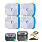 Replacement Filter Cartridge and Pre-filter Sponge for 2.4Gal / 9L Automatic Pet Fountain Filters