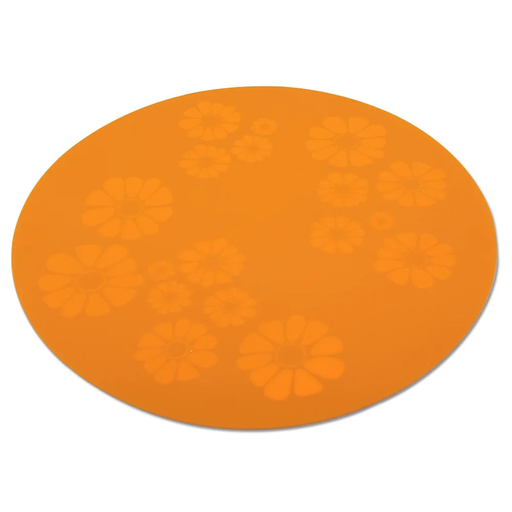 Silicone Pad Non-slip Mat for Automatic Cat Water Fountain Flower Print Silicone Pad for Dogs Cats Pet Dispenser Anti-slip Mat