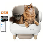 Automatic Cat Litter Box Large Space Smart Tray Self-cleaning Cats Litter Tray Open-top Odor Eliminator APP Control Cat Toilet