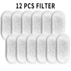 12pcs Pet Water Dispenser Filters for 3.2L//2L Stainless Steel Cat Water Fountain Replacement Filter with Resin Activated Carbon
