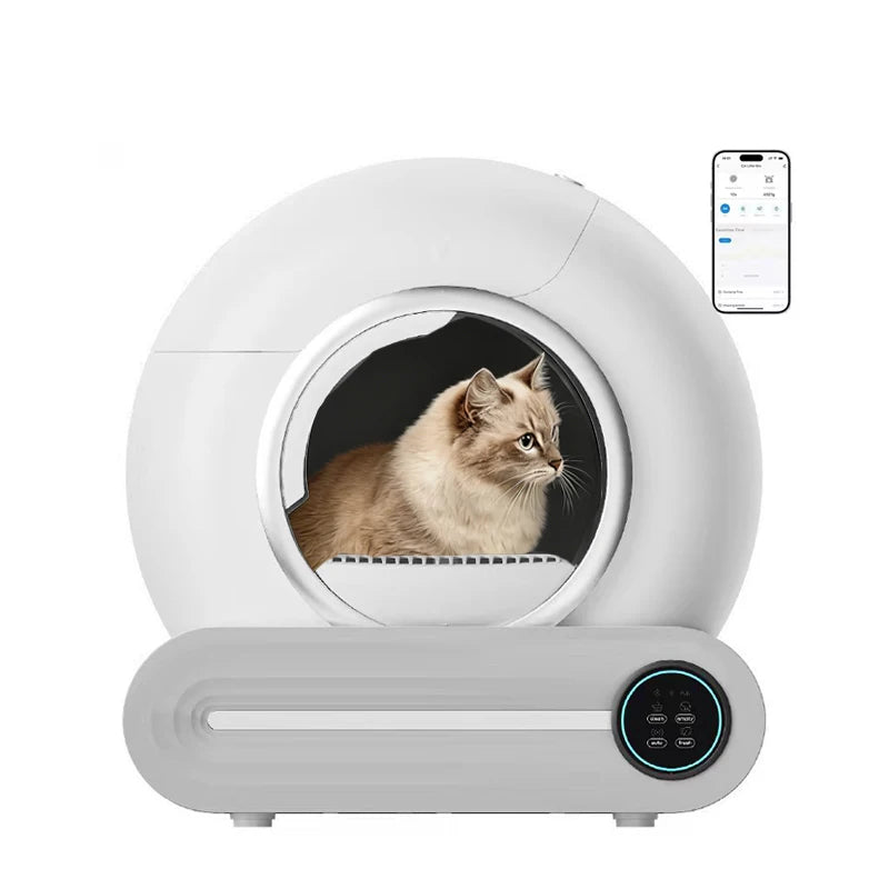Tonepie Ti Pro Upgraded Version Automatic Cat Litter Box with APP Control 65L+9L Easy Clean Self-Cleaning Litter Box Cat Toilet