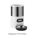 4.5L Smart Pet Feeder APP Control Automatic Pet Feeder Dispenser 304 Stainless Steel With Recording Timing Pet Feeding Bowl