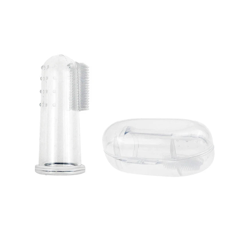 Silicone Pet Finger Brush Soft Dog Toothbrush Teeth Cleaning Tool Bad Breath Tartar Non-toxic Designer Dog Cleaning Pet Supplies