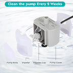 Ultra Quiet Automatic Cat Water Fountain Pump for LED Light 3.2L Smart Pet Water Fountain Replacement Pump