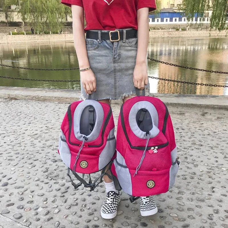 Pet Dog Carrier Bag Carrier for Dogs Backpack Out Double Shoulder Portable Travel Backpack Outdoor Dog Carrier Bag Travel Set
