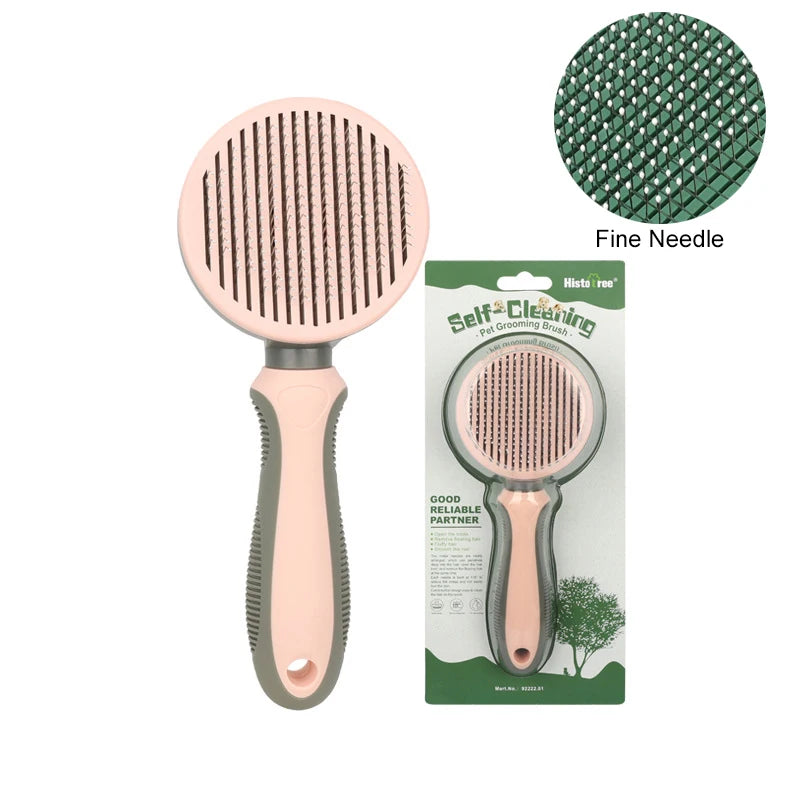 Dog Brush Self-Cleaning Cat Comb Needle Portable Pet Hair Remove Brush for Long Hair Dogs Pet Grooming Brush Dog Products
