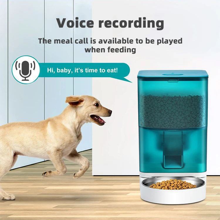 4L Large Capacity Automatic Pet Feeder Smart Food Dispenser with APP Control Voice Playback Dog Feeder for Dog and Cat