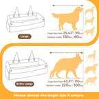 Custom Logo Color Luxury Dog Car Seat Bed with Faux Leather & Cotton Double Seats Safety Buckle Dog Beds