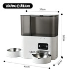 2026 New 5L Automatic Cat Feeder with Stainless Steel Water Bowl Dog 5G Smart Pet Feeder with Camera Voice Interaction OEM ODM