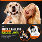 Dog Nail Grinder With 2 Led Lights Pet Nail Grinder Rechargeable Pet Smart Dog Nail Trimmer for Large Medium and Small Dogs