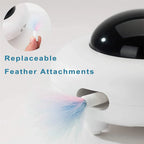 UFO Interactive Cat Toy Cat Upgraded Pop and Play Toy with Rotating Feather USB Charging Smart Mode Indoor Cats Relieve Boredom