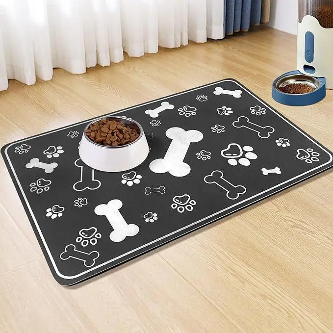 Wholesale Silicone Pet Bowls Mat Non Slip Pet Food Mat Dog Cat Square Bone Shaped Pet Feeding Mat