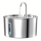 2.2L Stainless Steel Cat Water Fountain with Automatic Pump & Filter Indoor Drinking Fountain Ultra-Silent Smart Water Fountains