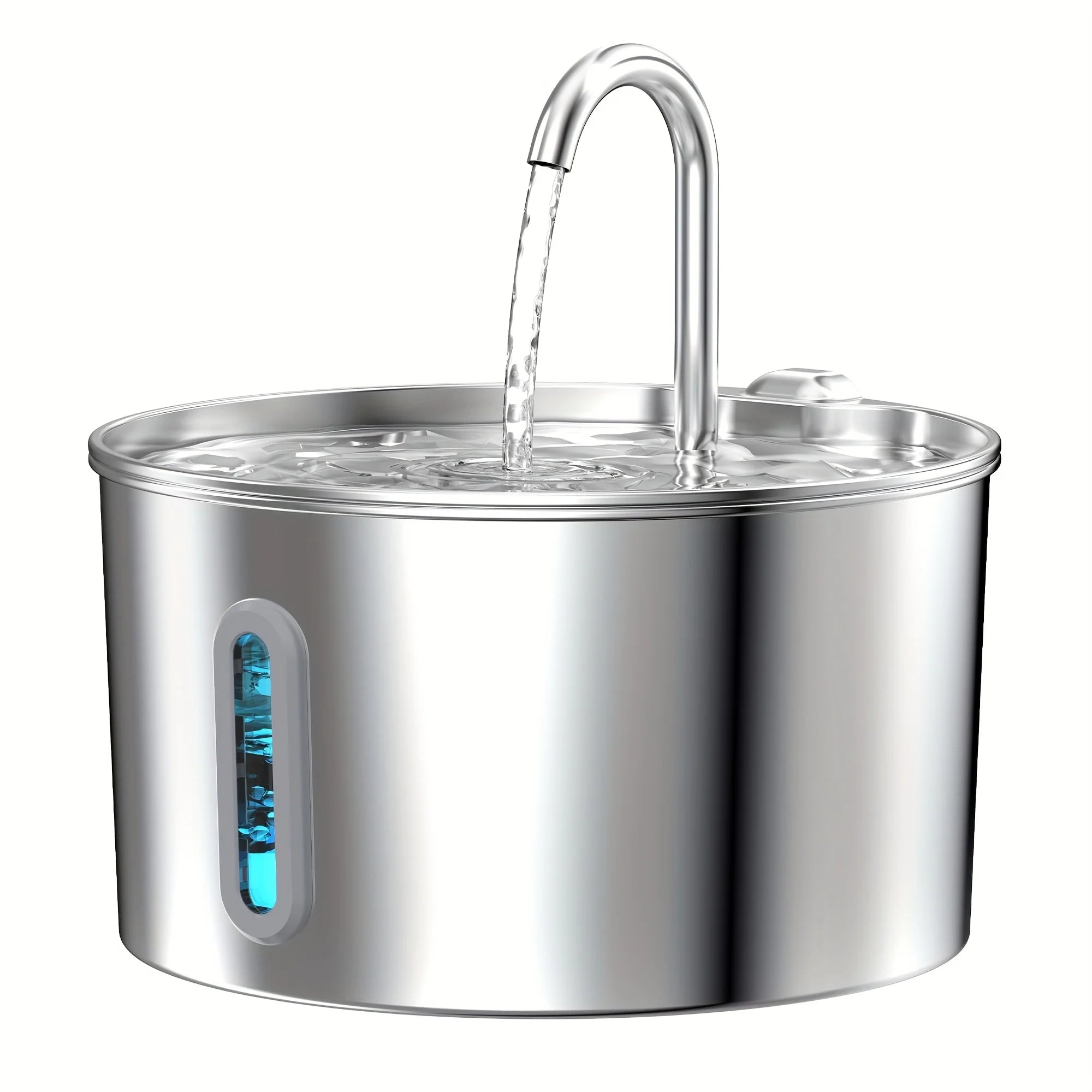 2.2L Stainless Steel Cat Water Fountain with Automatic Pump & Filter Indoor Drinking Fountain Ultra-Silent Smart Water Fountains