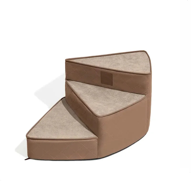 Custom Luxury Modern Foldable Waterproof Cotton Removable Spiral Pet Stairs Step Ease Anti-scratch Cover Dog Stairs