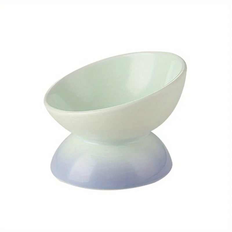 Stylish Red Ceramic Cat Bowl Pet Feeding Bowls Elevate Dining for Dogs & Cats Reduces Neck Strain & Enhances Digestion