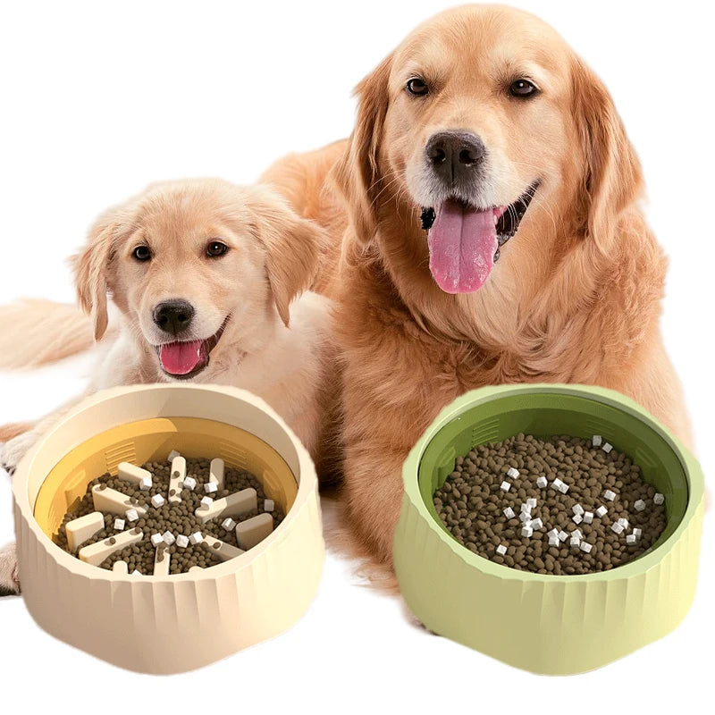 2-in-1 Anti-Spill Dog Bowls Slow Feeder Plastic Non-Slip Pet Food Bowls Maze Dog Puzzle Feeder for Medium Breed Dog Supplies