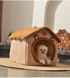 Foldable Dog House Kennel Bed Mat for Small Medium Dogs Cats Winter Warm Cat Bed Nest Basket Pets Puppy Cave Sofa Pet Products