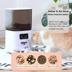 Smart Camera Automatic Cat Feeder for 2 Cats 5L Food Dispenser with 2 Stainless Steel Bowl App Control Smart Pet Feeder